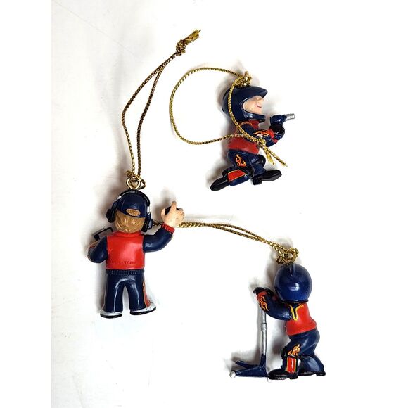 Jeff Gordon Figures DuPont Pit Crew Ornament 3 Mini Racing Christmas #24 NASCAR - Picture 4 of 4